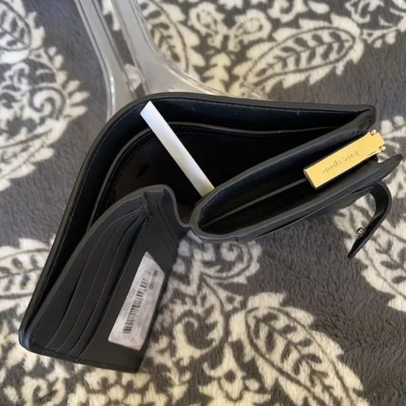 Kate Spade Staci Colorblock Medium Compact Bifold Wallet Warm Beige Multi - Picture 10 of 16